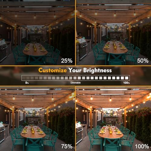 48 Pack S14 LED Outdoor String Light Bulbs, Warm White, E26 Base in Warm White, alternate view 5