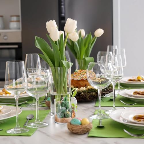48 Pack Thick Glass Cylinder Vases 4,6,9,12 Inch Tall Clear Flower Vase Hurricane Floating Candle Holder for, alternate view