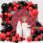 48 PCS Black Red Shimmer Wall Backdrop, Square Sequin Photo Backdrops Panel, Glitter Wall Background for, alternate view 3