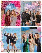 48 Pcs Iridescent Blue Shimmer Wall Backdrop Panels for Party Decorations, alternate view 2