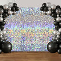 48 Pcs Iridescent Silver Shimmer Wall Backdrop Panels for Party Decorations