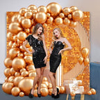 48 PCS Orange Shimmer Wall Backdrop, Square Sequin Photo Backdrops Panel, Glitter Wall Background for Birthdays, alternate