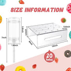 48 Pcs Push Cake Pop Containers and 2 Pcs 20 Hole Cake Pop Stand in Transparent, alternate view 2