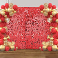 48 Pcs Red Shimmer Wall Backdrop Panels for Birthday Party Decorations in Red