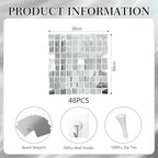 48 PCS Silver Shimmer Wall Backdrop, Square Sequin Photo Backdrops Panel, Glitter Wall Background for Birthdays, alternate