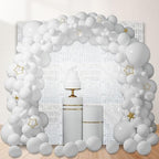 48 PCS White Shimmer Wall Backdrop, Square Sequin Photo Backdrops Panel, Glitter Wall Background for Birthdays, alternate