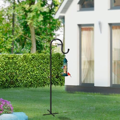 48in 5‐Prong Shepherd Hooks,4‐Pack Heavy‐Duty Iron Garden Hooks for Outdoor in 48in-4pack, alternate view 2