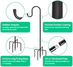 48in 5‐Prong Shepherd Hooks,4‐Pack Heavy‐Duty Iron Garden Hooks for Outdoor in 48in-4pack, alternate view 4
