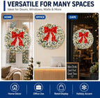 48in Large Flocked Artificial Pre-Lit Fir Christmas Wreath, alternate view 3