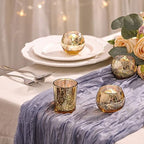 48PCS Assorted Gold Votive Candle Holders Bluk, Gold Wedding Decorations, Mercury Glass Candle Holder for Tea, alternate view