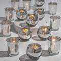 48PCS Assorted Votive Candle Holders, Mercury Glass Candle Holder for Party, Wedding Centerpieces for Tables