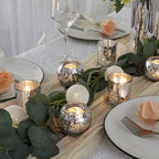 48PCS Assorted Votive Candle Holders, Mercury Glass Candle Holder for Party, Wedding Centerpieces for Tables, alternate view