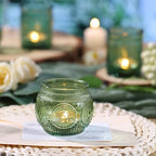 48Pcs Green Votive Candle Holders- Glass Candle Holders Bulk for Flameless LED Tea Waxes, Romantic Candle Holder, alternate