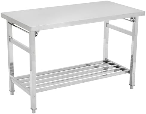 48x24 NSF Stainless Steel Folding Table, Heavy Duty 500lbs