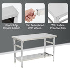 48x24 NSF Stainless Steel Folding Table, Heavy Duty 500lbs, alternate view 4