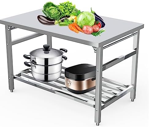 48x30 NSF Stainless Steel Folding Table, Heavy Duty 500lbs, alternate view 2