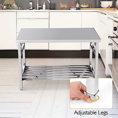 48x30 NSF Stainless Steel Folding Table, Heavy Duty 500lbs, alternate view 5