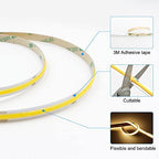 49ft COB LED Strip Light Warm White 2700K with Remote and UL Power Supply, alternate view 3