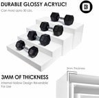 4cs Large Rectangle White Acrylic Buffet Riser Set Sizes (13" to 15") - Buffet Risers for Buffet Table, Display, alternate
