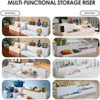 4cs Large Rectangle White Acrylic Buffet Riser Set Sizes (13" to 15") - Buffet Risers for Buffet Table, Display, alternate