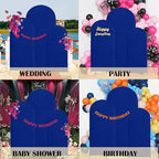 4ft,5ft,6ft Royal Blue Set of 3 Spandex Arch Backdrop Cover in 4FT-5FT-6FT in Royal Blue, alternate view 5