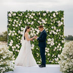 4ft*8ft Artificial Flower Wall Panels, 3D Silk Rose Floral Backdrop, alternate view 2