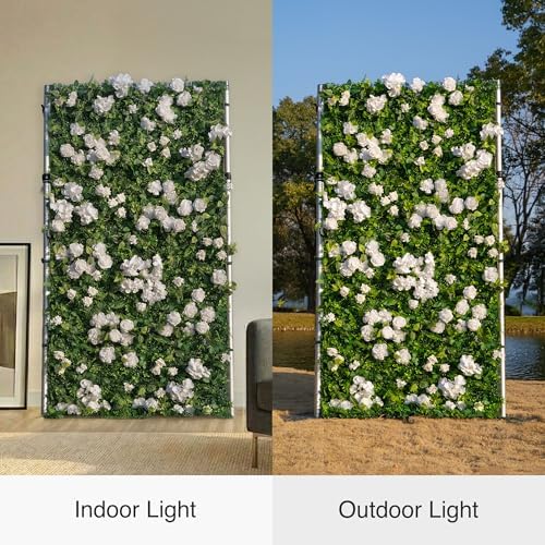 4ft*8ft Artificial Flower Wall Panels, 3D Silk Rose Floral Backdrop, alternate view 4