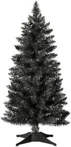 4ft Artificial Christmas Tree, Mini Xmas Pine Tree with 4-Leg Stable Plastic Base, Small Tabletop Christmas Tree