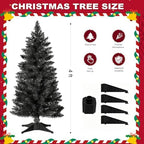 4ft Artificial Christmas Tree, Mini Xmas Pine Tree with 4-Leg Stable Plastic Base, Small Tabletop Christmas Tree, alternate