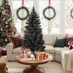 4ft Artificial Christmas Tree, Mini Xmas Pine Tree with 4-Leg Stable Plastic Base, Small Tabletop Christmas Tree, alternate