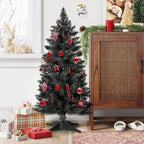 4ft Artificial Christmas Tree, Mini Xmas Pine Tree with 4-Leg Stable Plastic Base, Small Tabletop Christmas Tree, alternate