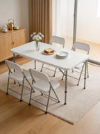 4FT Folding Table Adjustable Height, Heavy Duty Plastic Table, alternate view 2