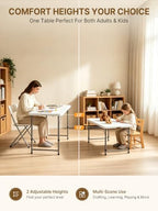 4FT Folding Table Adjustable Height, Heavy Duty Plastic Table, alternate view 4