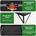 4FT Folding Table | Black | Portable Plastic Table, alternate view 6