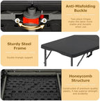 4FT Folding Table | Black | Portable Plastic Table, alternate view 6
