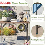 4FT Folding Table | Brown Ratten | Portable Plastic Table, alternate view 5