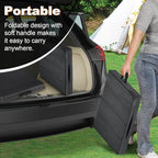 4ft Folding Table, Portable Fold-in-Half Adjustable Height Utility Table for Indoor/Outdoor Use, Durable HDPE &, alternate