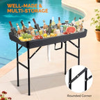 4FT Ice Table, Portasble Cooler Side Table with Removable Skirt, Patio Table, Indoor & Outdoor Bar for Events, alternate view