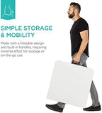4ft Plastic Folding Table, Indoor Outdoor Heavy Duty Portable w/Handle, Lock for Picnic, Party, Camping - White, alternate