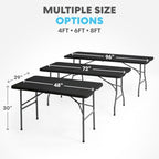 4ft Portable Plastic Folding Table - Indoor & Outdoor Heavy-Duty Foldable Utility Table w/Handle for Party &, alternate view