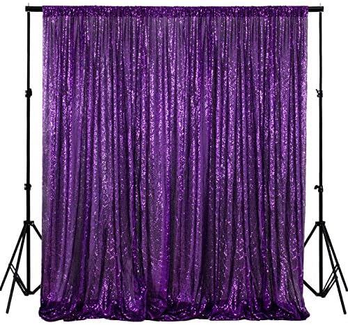 4FT x 7FT Purple Sequin Backdrop | Photobooth Background | Wedding & Event Decor | Rustic & Elegant Sequin