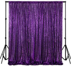 4FT x 7FT Purple Sequin Backdrop | Photobooth Background | Wedding & Event Decor | Rustic & Elegant Sequin