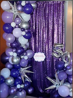 4FT x 7FT Purple Sequin Backdrop | Photobooth Background | Wedding & Event Decor | Rustic & Elegant Sequin, alternate view 2