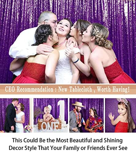 4FT x 7FT Purple Sequin Backdrop | Photobooth Background | Wedding & Event Decor | Rustic & Elegant Sequin, alternate view 6