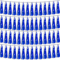 4P Blue Foil Fringe Metallic Tassel Streamers Banner Tassel Garland for Parade Floats, Bachelorette, Wedding