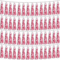 4P Light Pink Foil Fringe Metallic Tassel Streamers Banner Tassel Garland for Parade Floats, Bachelorette