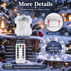 4Pack 100LED Fairy Lights Battery Operated with Remote, Cool White in Cool White, alternate view 6