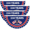 4Pack 2x4 Ft USA 250th Anniversary Bunting Fan Flags, 1776-2026 250 Years of Freedom Patriotic Banner, 4th of