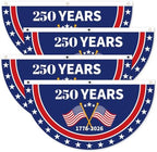 4Pack 2x4 Ft USA 250th Anniversary Bunting Fan Flags, 1776-2026 250 Years of Freedom Patriotic Banner, 4th of