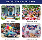 4Pack 2x4 Ft USA 250th Anniversary Bunting Fan Flags, 1776-2026 250 Years of Freedom Patriotic Banner, 4th of, alternate view